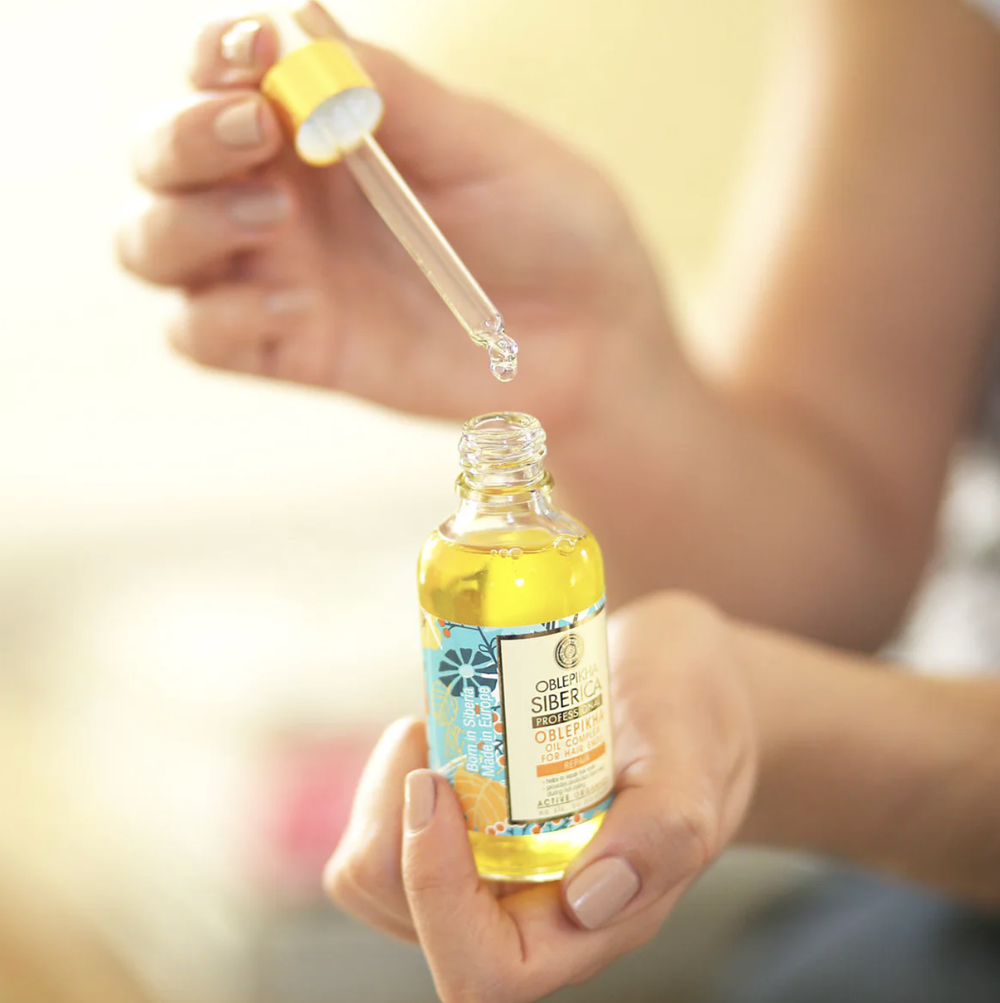 Aceite oblepikha - Reparador de puntas